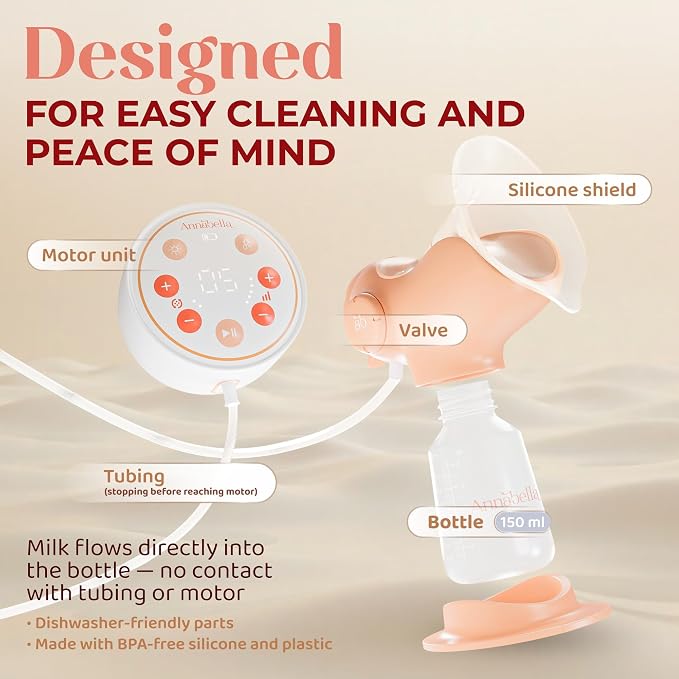 Extractor de leche eléctrico doble Annabella con soporte manos libres miniatura 7