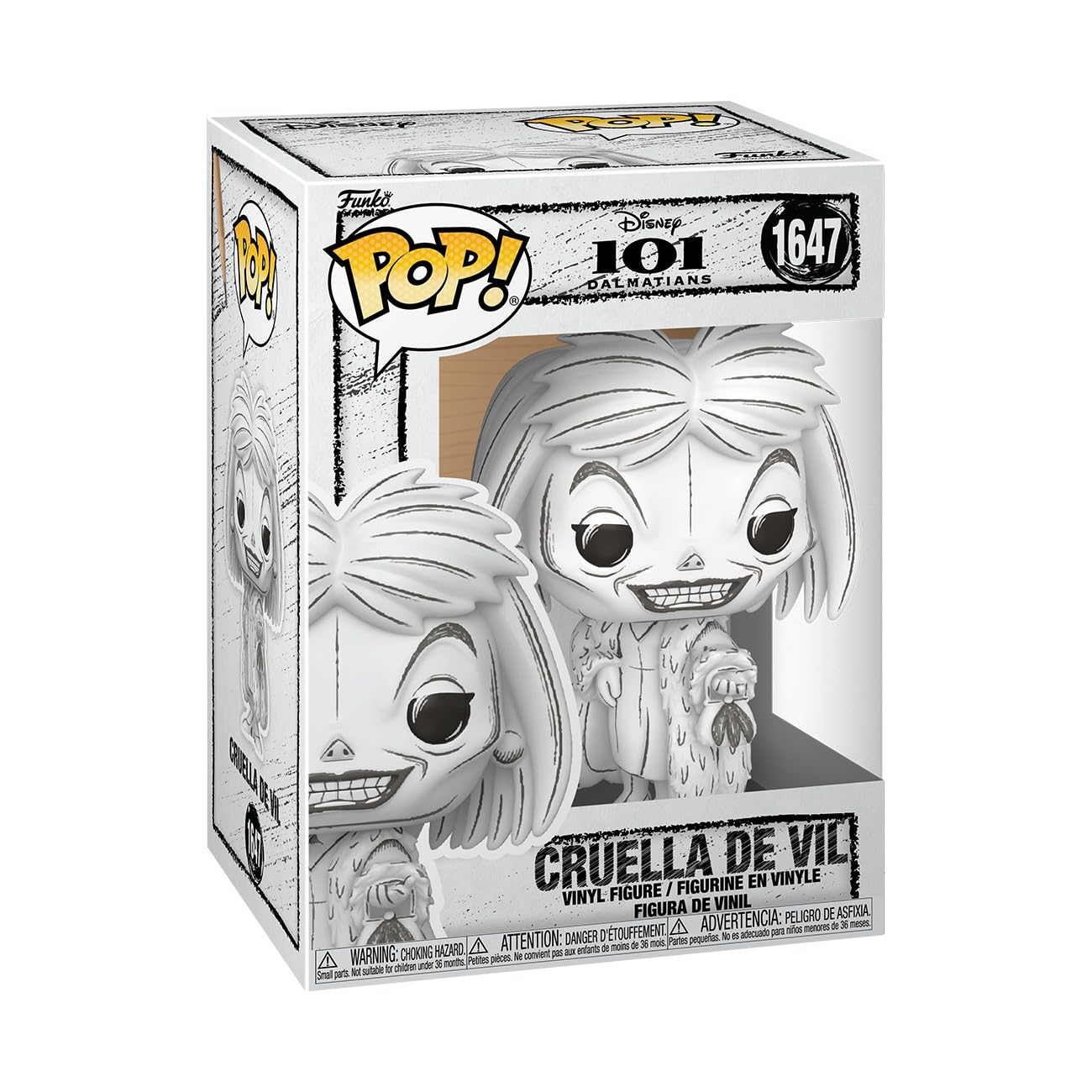 Funko Pop! Disney: Sketched - 101 Dalmations - Cruella De Vil - Collectable Vinyl Figure - Gift Idea - Official Merchandise - Toys for Kids & Adults - Model Figure for Collectors and Display