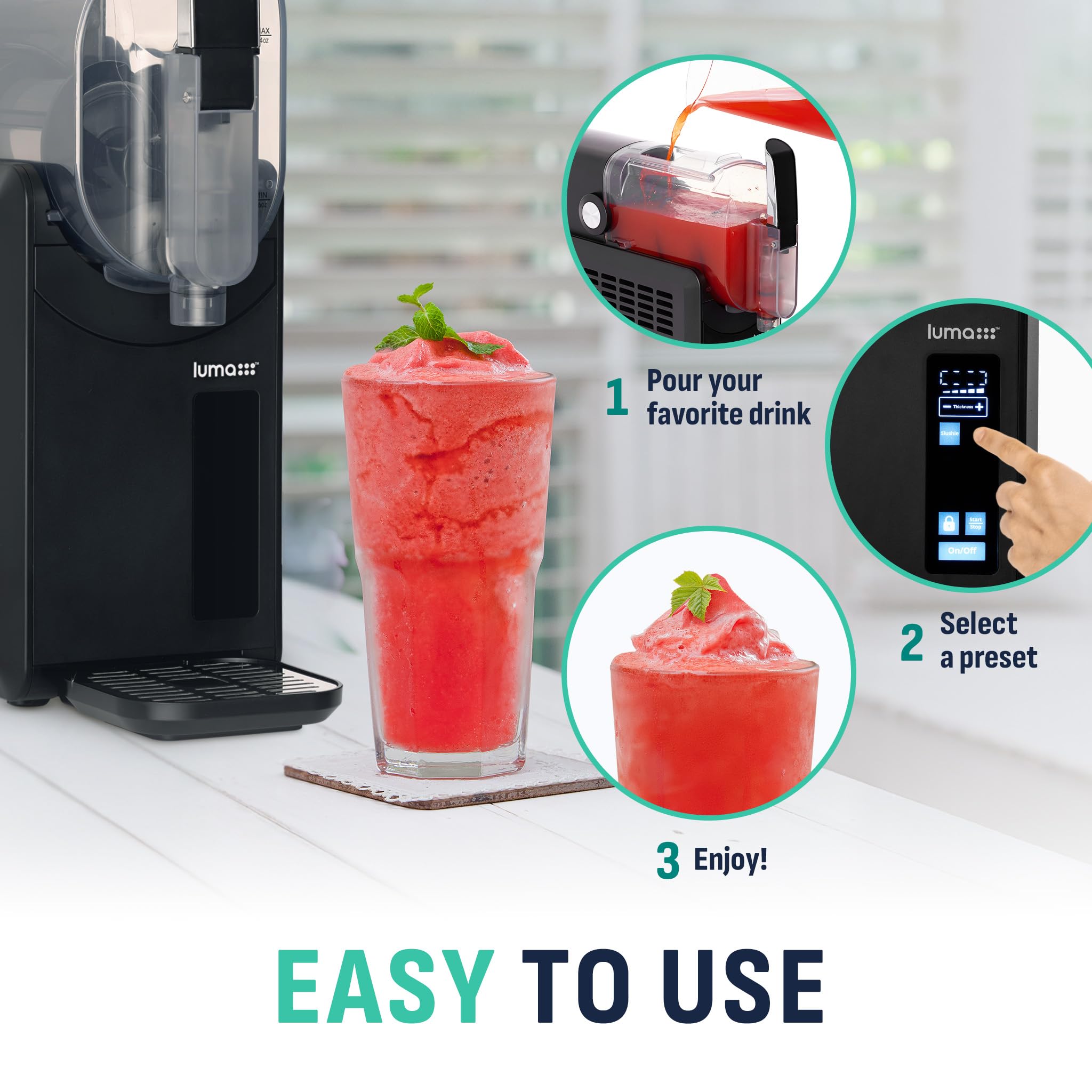 Luma® By NewAir Slushie Machine For Home | 88 Oz Frozen Drink Maker No Ice Needed | Dishwasher Safe Slushie Maker For Margaritas, Slushies & FrappéS on Fridge.com - View 4