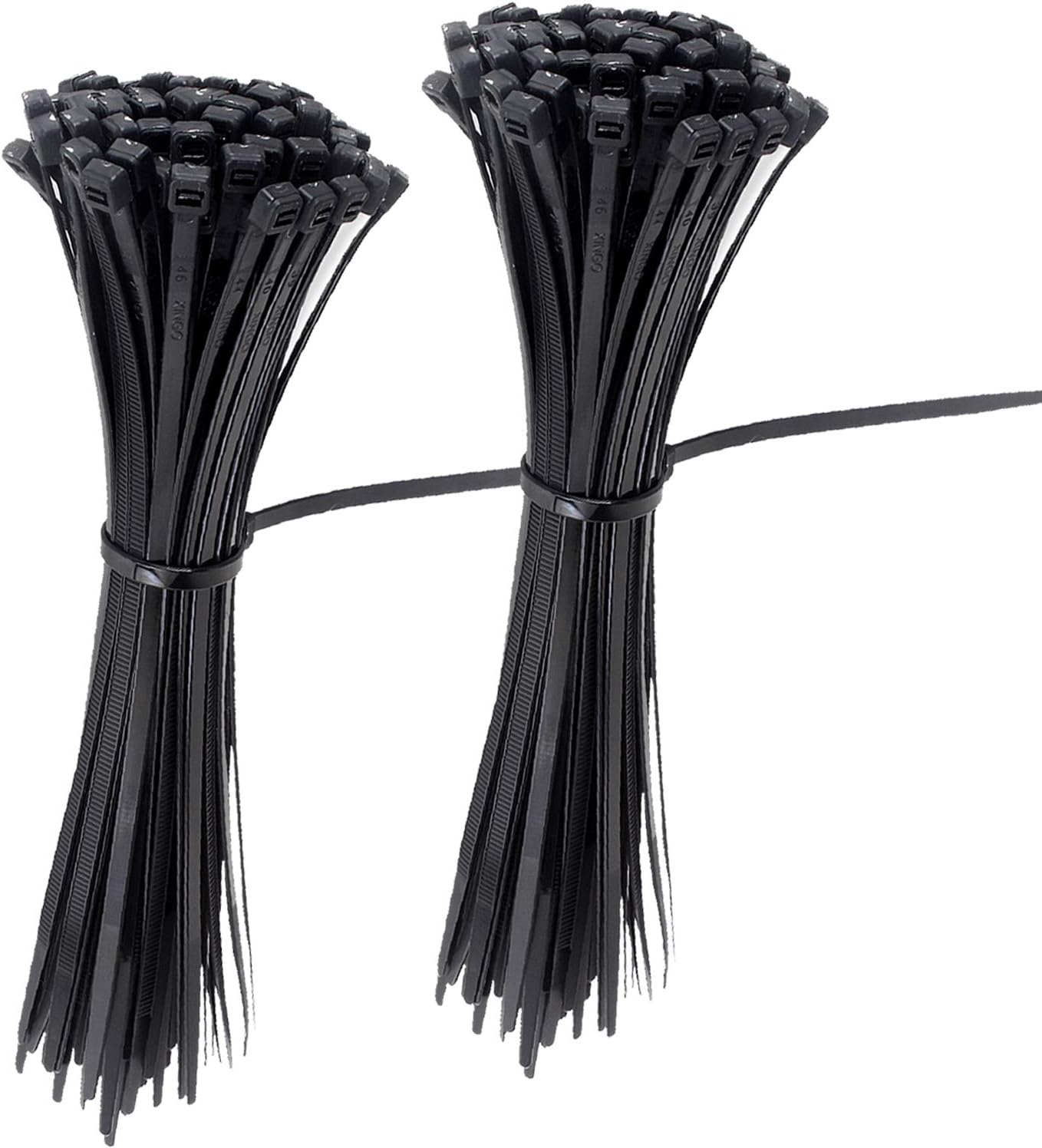 NertpowCable Zip Ties Nylon Self Locking Wire Ties 4 inch 200 Pieces Black