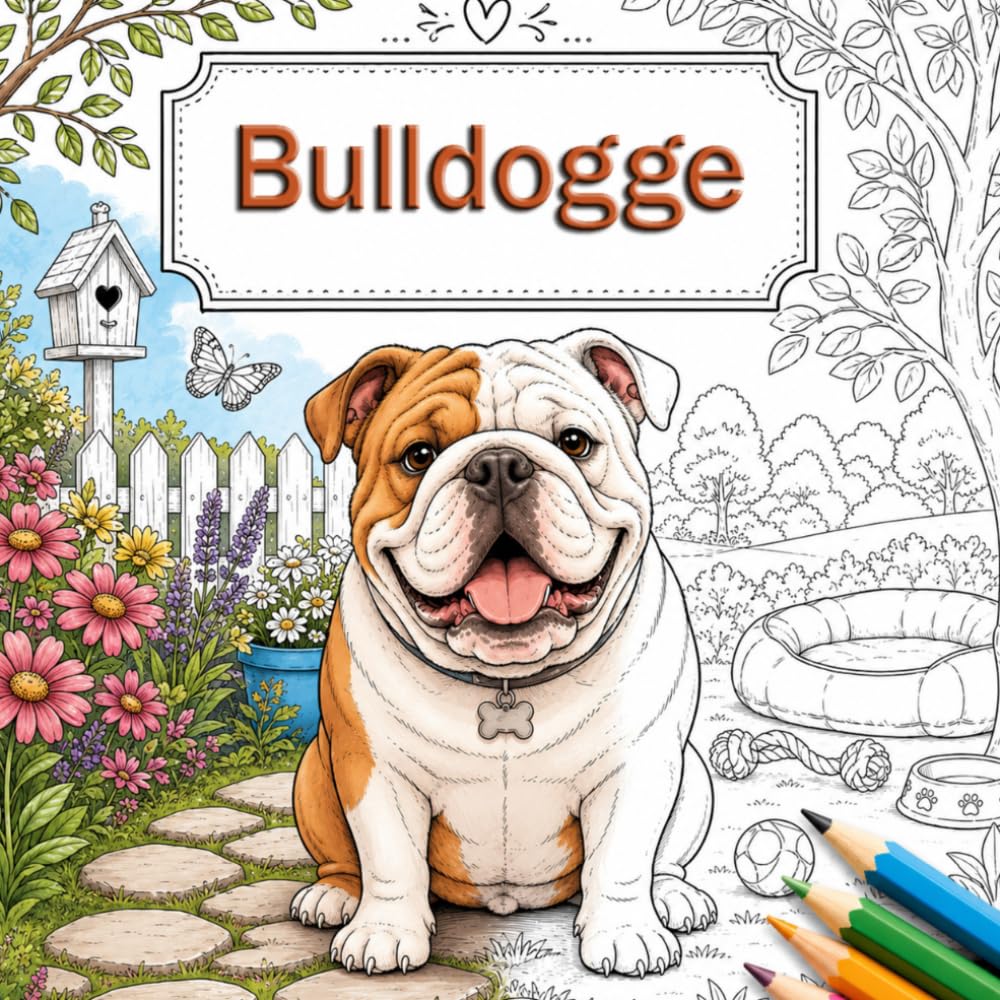 Die Welt der Bulldoggen: Entspannende und kreative Ausmalbilder für Hundeliebhaber