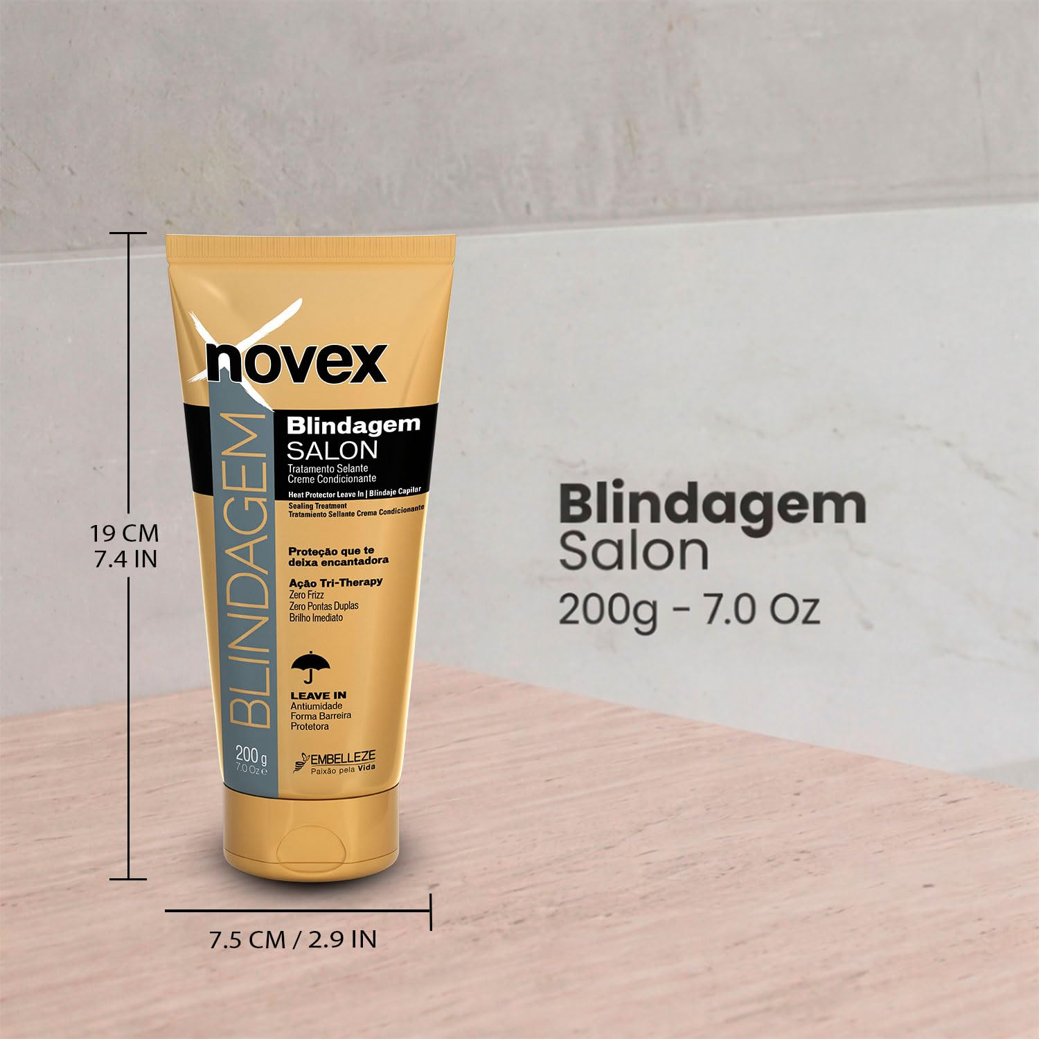 Novex Blindagem Thermal Protector Leave In 7 oz - Heat Protectant