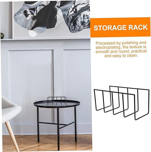 Miniatura 7 de Zerodeko Estante de almacenamiento de registros, soporte para tapa de olla, clasificador de revistas, organizador de escritorio, organizador de