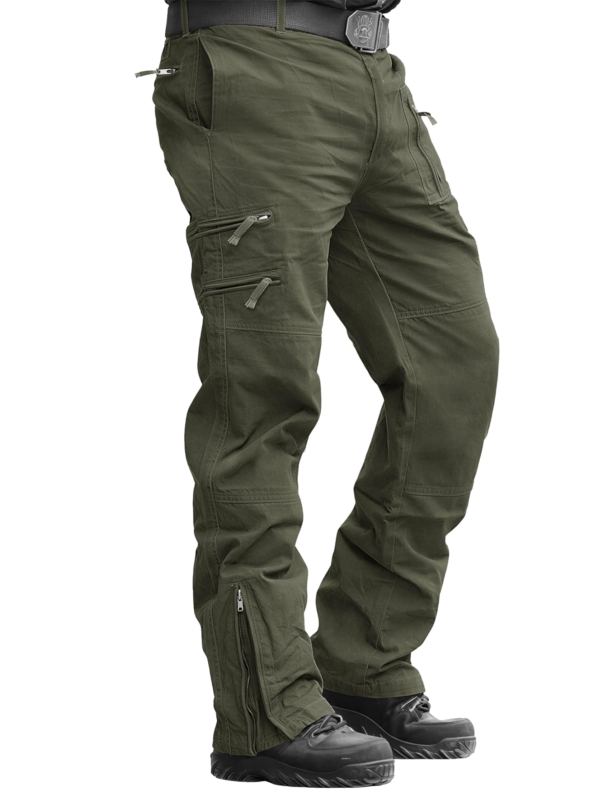 magcomsen Men's Cargo Trousers, Cotton Outdoor Trousers with 8 Pockets, Men's Stretch Work Trousers, Combat Tactical Trousers, Ranger Trousers for Hunting, Hiking-picture-28