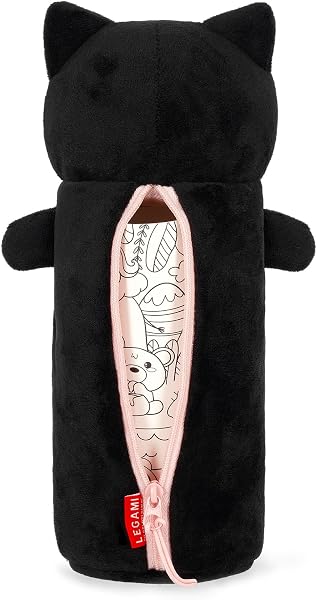 LEGAMI - Super weiches Federmäppchen, Kitty-Motiv, weiches Federmäppchen, Karton mit Malvorlage inklusive, 100% Polyester, Super Soft Pencil Case. - 2