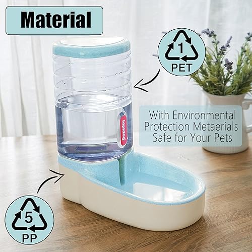 Miniatura 3 de kathson Gravity - Dispensador de agua para perros, estación automática de agua potable para gatos, 1 galón, gran capacidad, cuenco de agua para Azul