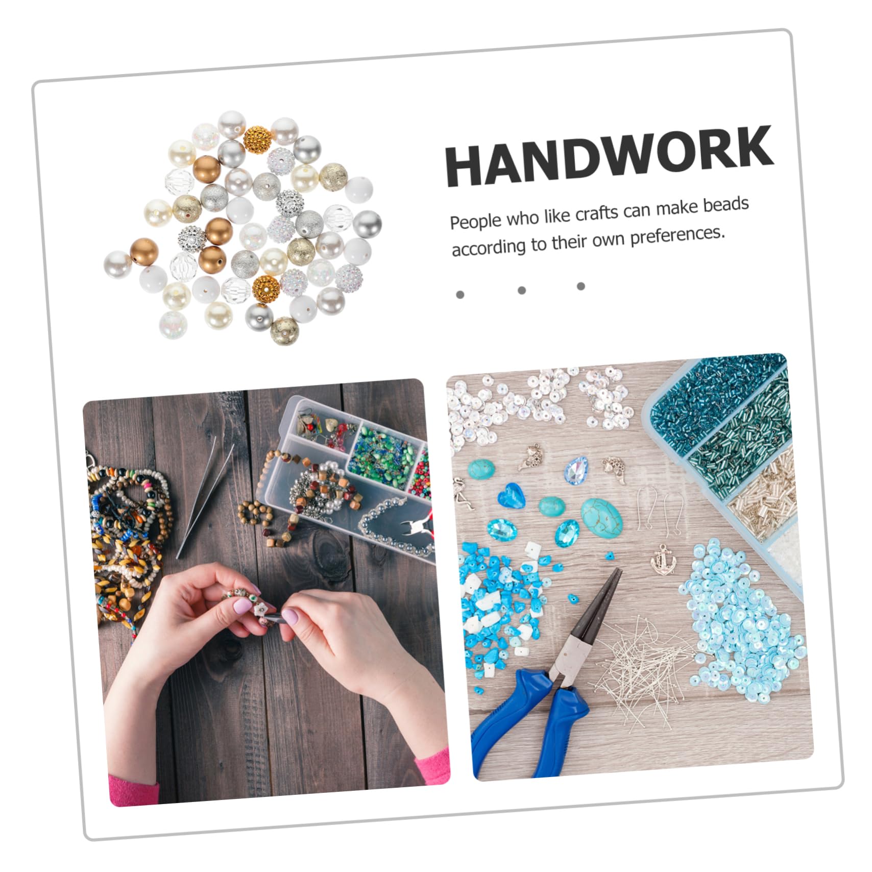 SEWACC 250piezas Abalorios De Acrílico Para Manualidades De Perlas Decorativas Para Creación De Pulseras y Adornos Suaves Bordes Para Compartir y Crear Junto