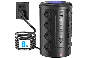 pasus surge protector tower with usb