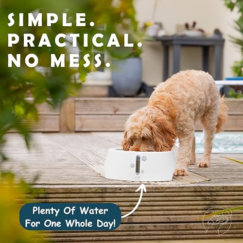 Miniatura 7 de BARKING&MAD - Cuenco de agua antiderrames para perros, 73.9 onzas (2.1 litros), dispensador de alimentación de agua lento para razas grandes y