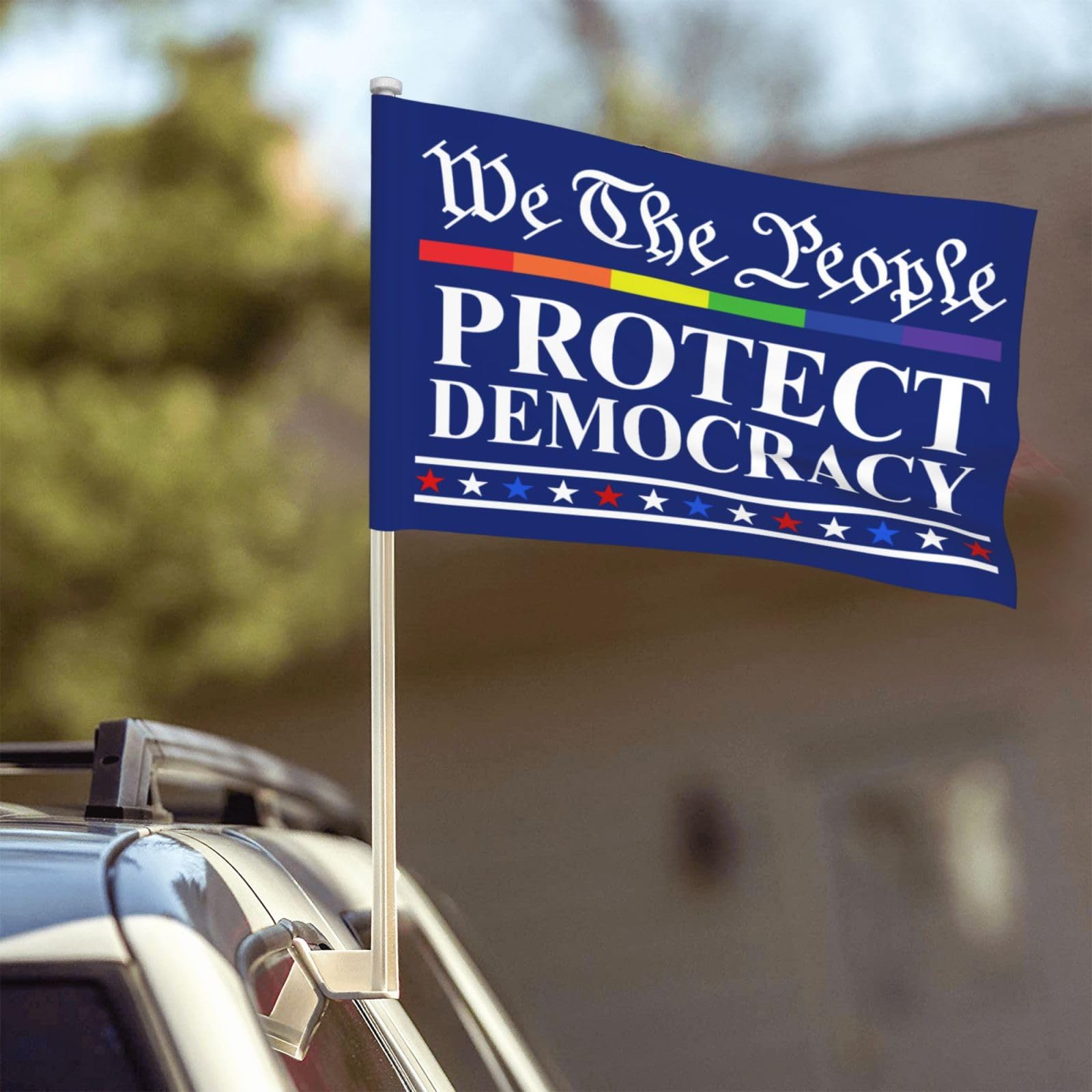 Protect Democracy flags Save Democracy Democrats Vote Blue 12 * 18 Car Flag Double-Sided Banner No Flagpole
