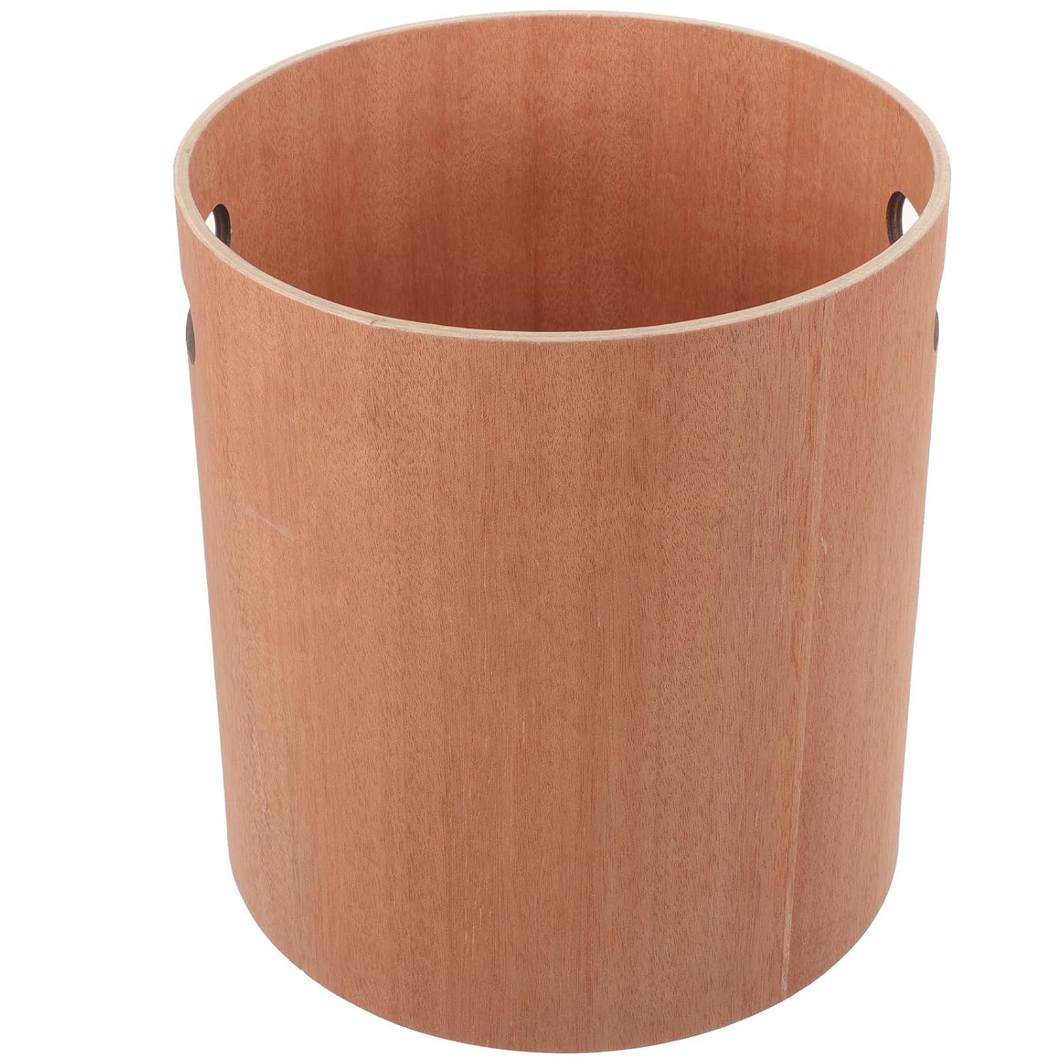 Uonlytech Japanese Style Wooden Trash Can, Small Desktop Garbage Bin, Round Wood Wastebasket for Office, Bedroom, Bathroom Storage and Organization