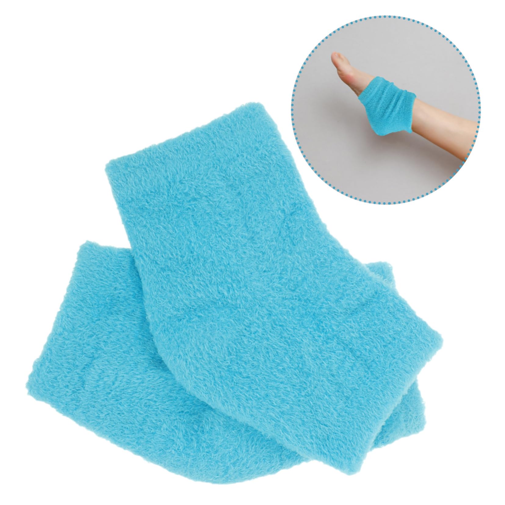 GOOHOCHY Elastic Heel Socks for Dry Cracked Feet Heel Protector for Bed Reusable Foot Covers Comfortable