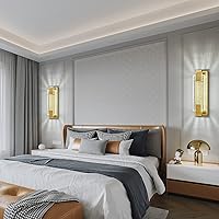 Vista 2 de Moderno aplique de pared de cristal con burbujas de cristal para baño, 15.15 pulgadas, luces LED doradas de tocador para baño, pasillo, dormitorio