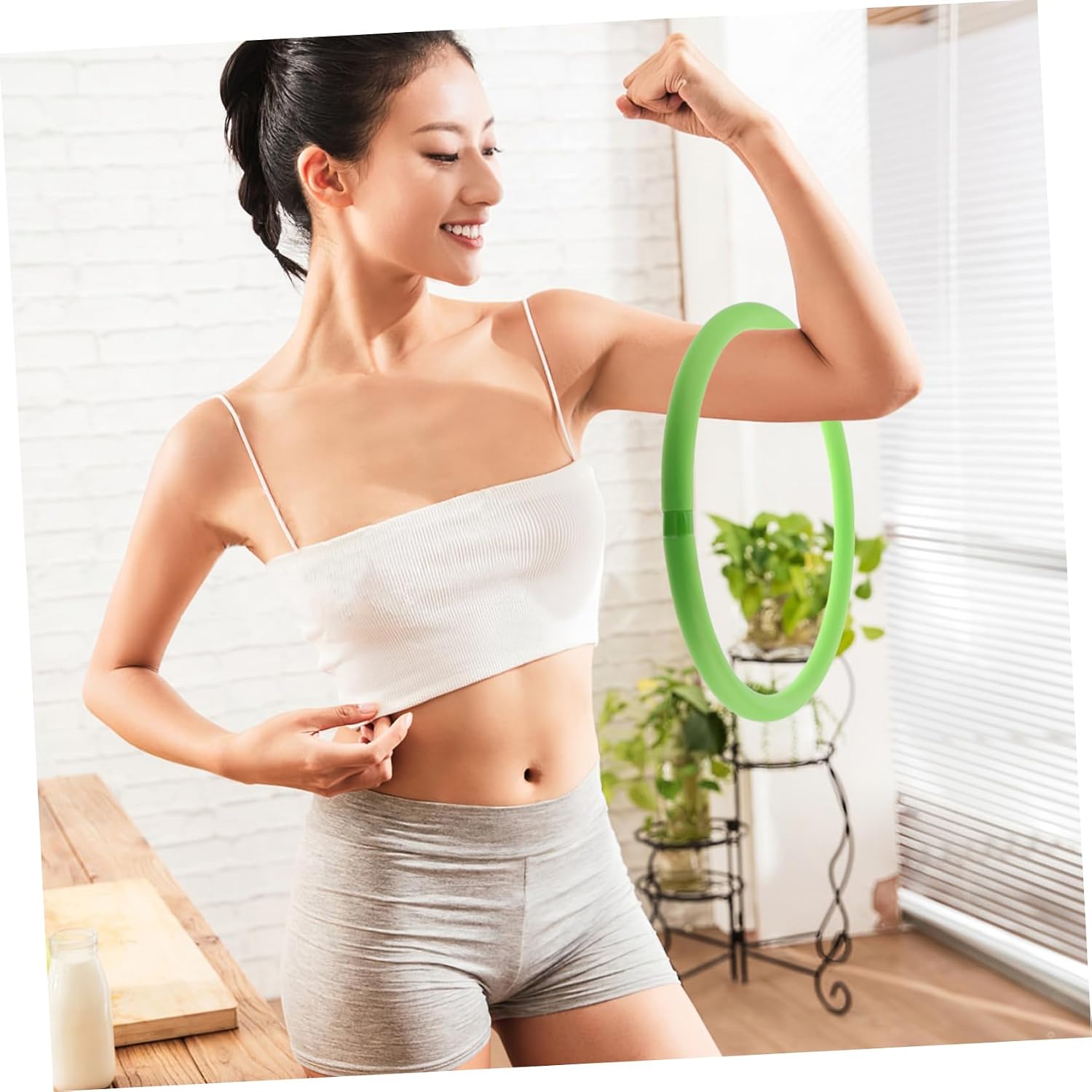Toddmomy Fat Burning Arm Hoop Yoga Circle Ring Weighted Arm Hoops Women Workout