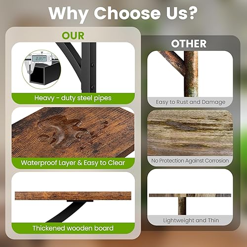 Miniatura 6 de Soporte para plantas de interior con luces de cultivo y ruedas, estante de esquina móvil de 7 niveles de 60 pulgadas de alto para plantas de