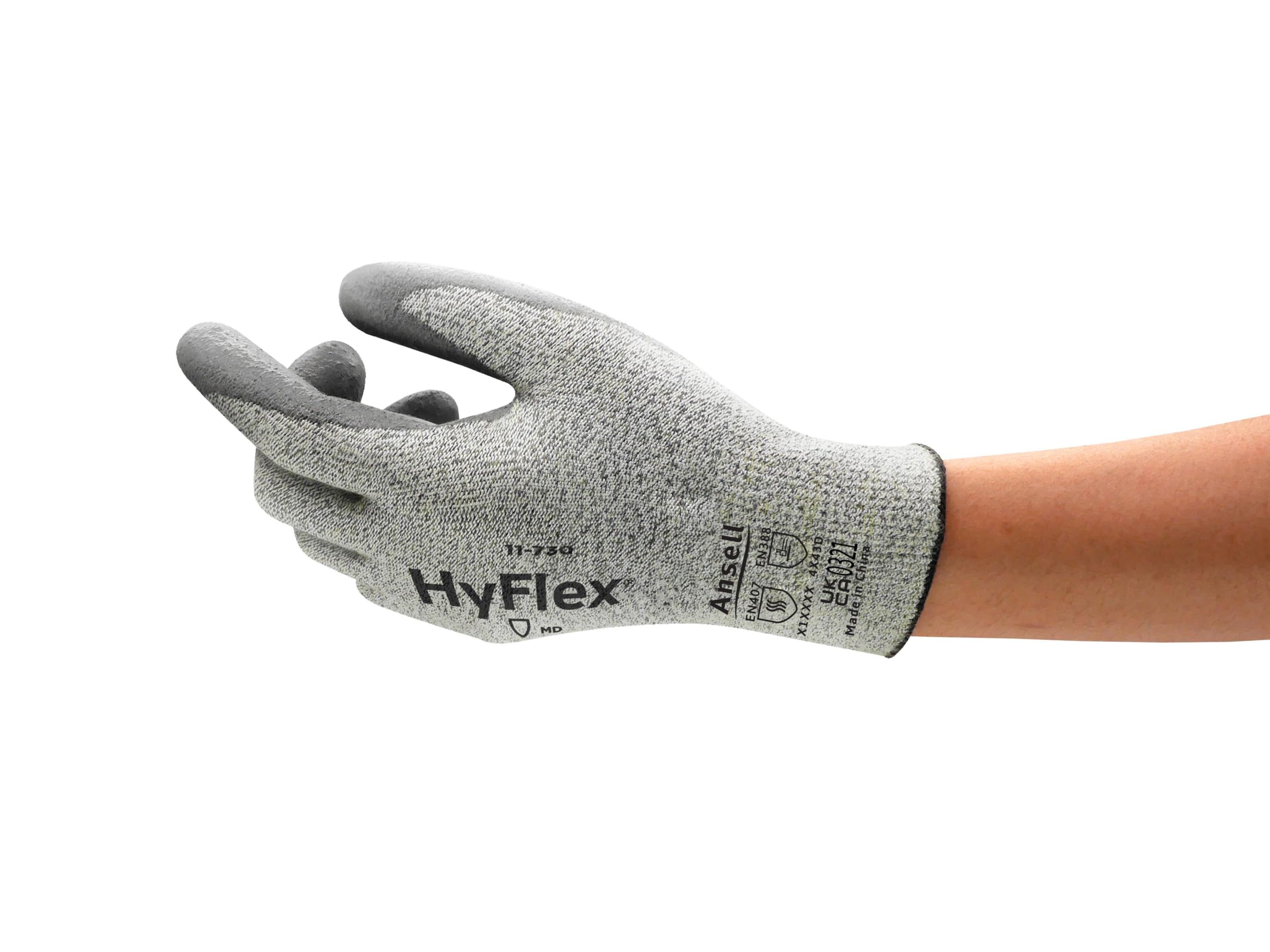 Ansell Hyflex 11-730 Safety Work Gloves Mechanical Protection, Size 7(S), (12 Pairs)