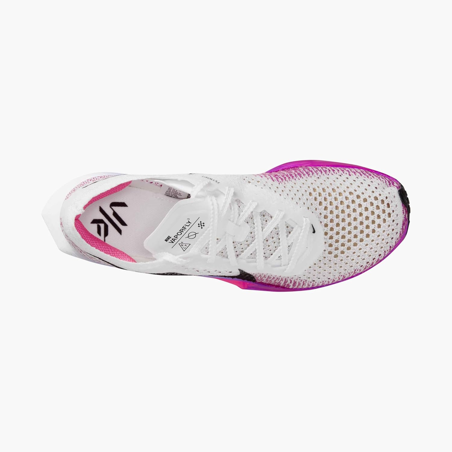 Nike Vaporfly 3 Women's Road Racing Shoes (DV4130-104, White/Vivid Purple/Purple) Size 5.5