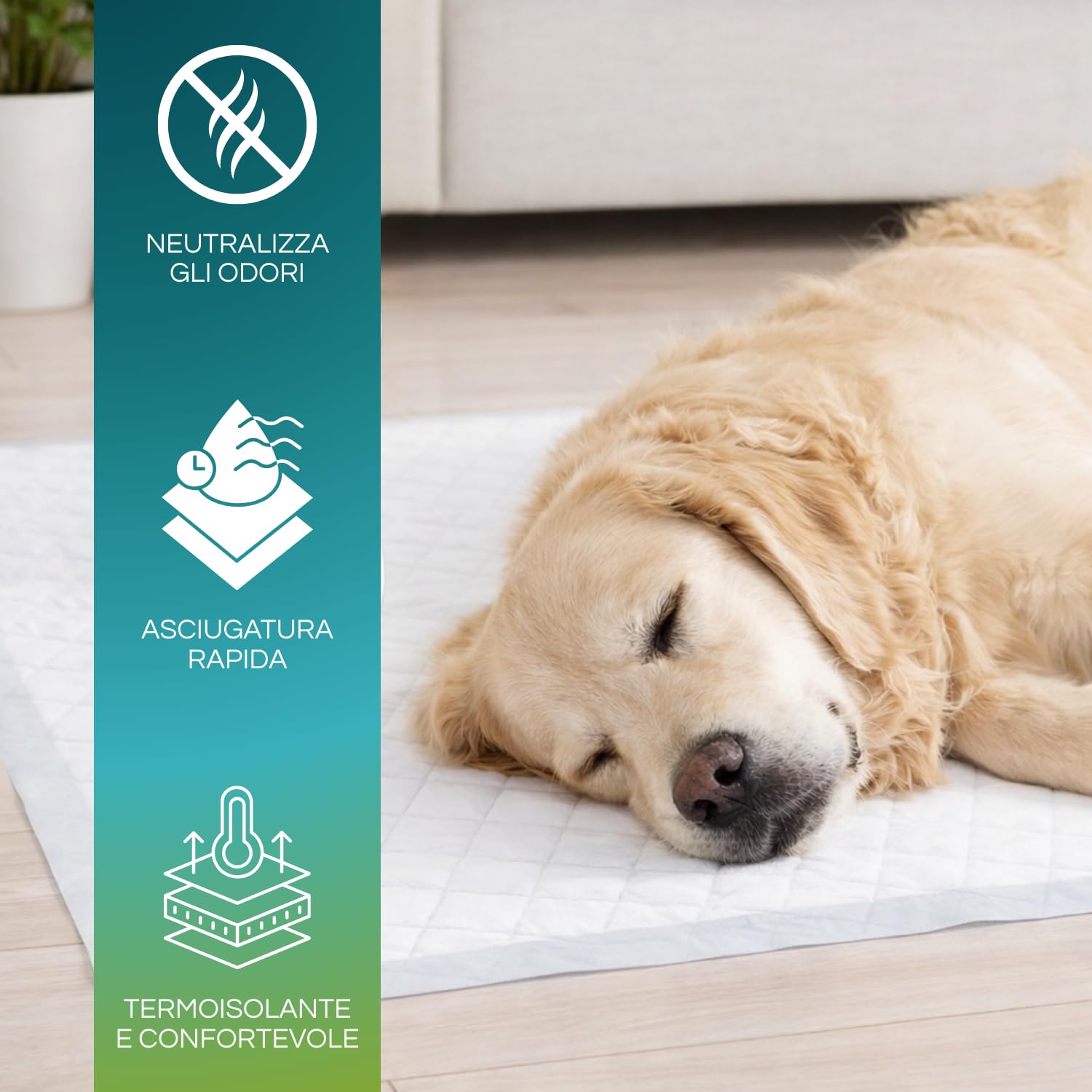 VIRSUS tappetini igienici per Cane 60x90 400 Pezzi traversine Cani Animali Domestici con Adesivo Anche per Gatti Anti Odore