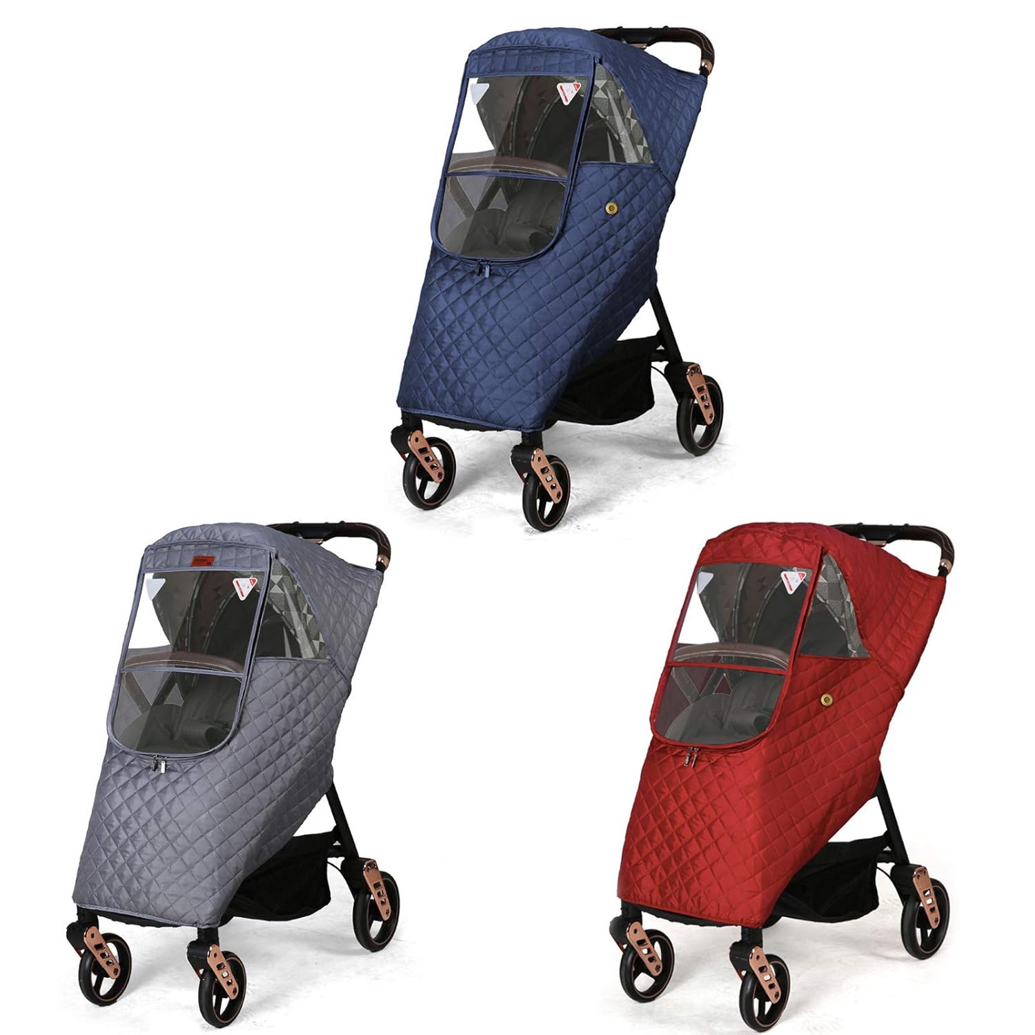 Winter Baby Stroller Cover, Universal Stroller Windshield Rain Cover to Keep Warm in Winter, Baby Travel Weather Shield Stroller Cover for Pushchair (red) : Baby