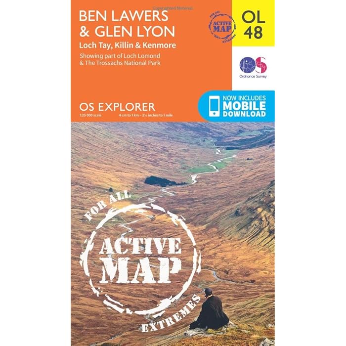 Buy Ben Lawers & Glen Lyon Map Weatherproof Loch Tay, Killin