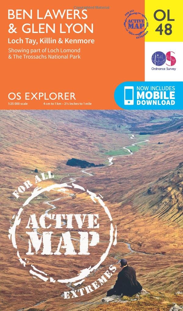 Ben Lawers & Glen Lyon Map | Weatherproof | Loch Tay, Killin & Kenmore | Ordnance Survey | OS Explorer Active Map OL48 | Scotland | Walks | Hiking | Maps | Adventure (OS Explorer Map Active) Map – Folded Map, 10 Jun. 2015