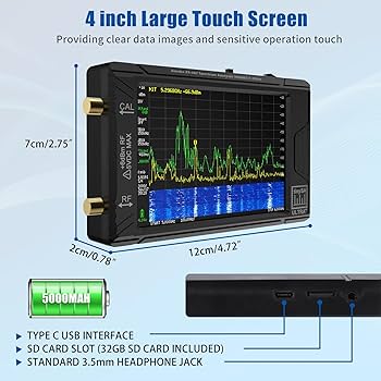 ALIESTFDNO 2025 Upgraded TinySA Ultra+ZS407 Spectrum