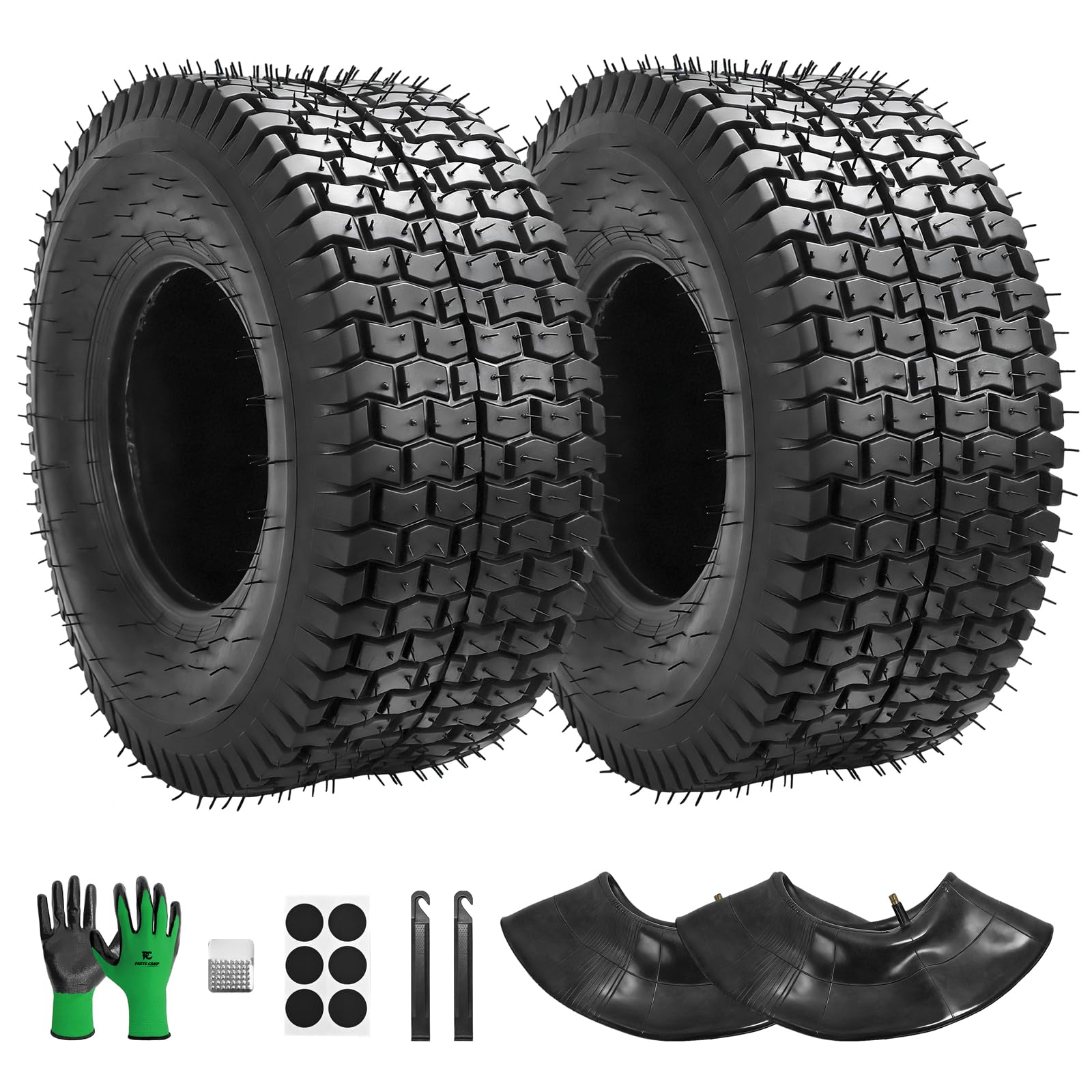 Parts Camp 13x5.00-6 Tire and Inner Tube Sets with TR13 Replace Yerf Dog Motovox MGK10 MGK11 Go Kart Tires for Razor Dirt Quad ATV (Versions 1-18) Also Compatible with Yard Tractors Garden Hand Trucks