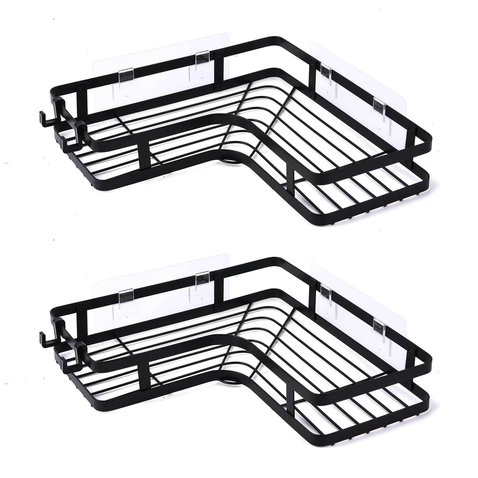 Eckregal Bad 4 Etagen Weiß - Platzsparendes Duschregal Ohne Bohren