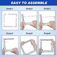 Vista 3 de Falda de vinilo ajustable para postes de vinilo de 6 x 6 pulgadas, base blanca, envoltura de columna de porche para rieles de escalera de madera