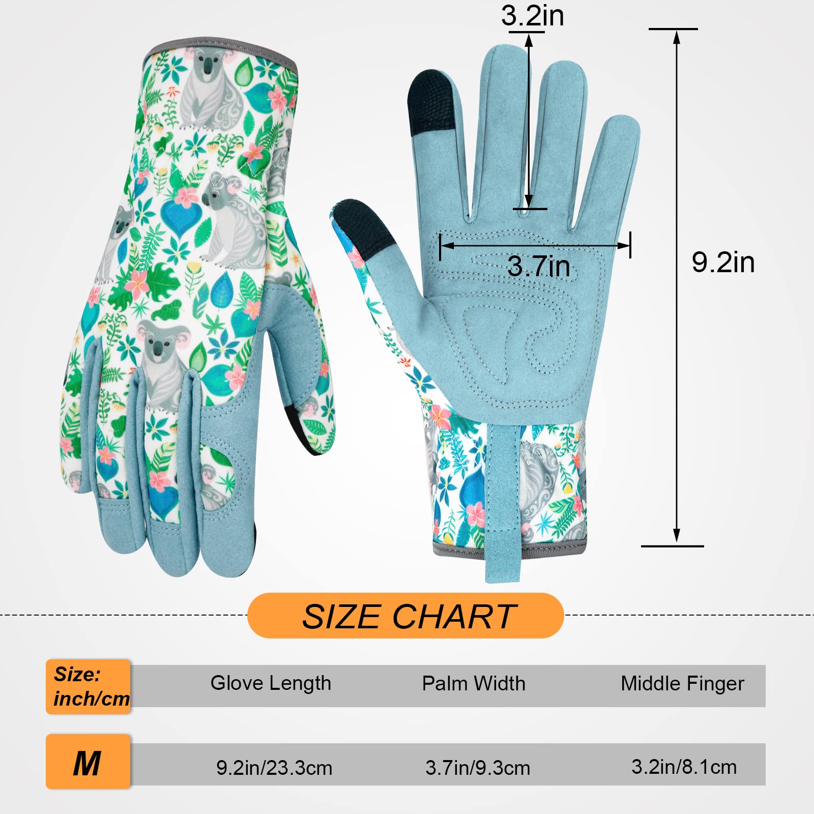 Gartenhandschuhe aus Leder für Damen, Gartenhandschuhe, dornensicher, Touchscreen-Design, strapazierfähig, Geschenk für den Hof