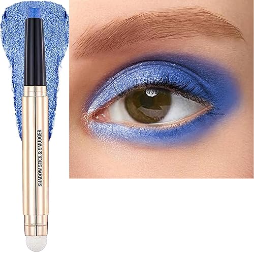Maquillaje en barra de sombra de ojos azul lápiz de sombra de ojos suave hipoalergénico impermeable de larga duración lápiz resaltador de ojos lápiz Maquillaje en barra de sombra de ojos azul lápiz de sombra de ojos suave hipoalergénico impermeable de larga duración lápiz resaltador de ojos lápiz