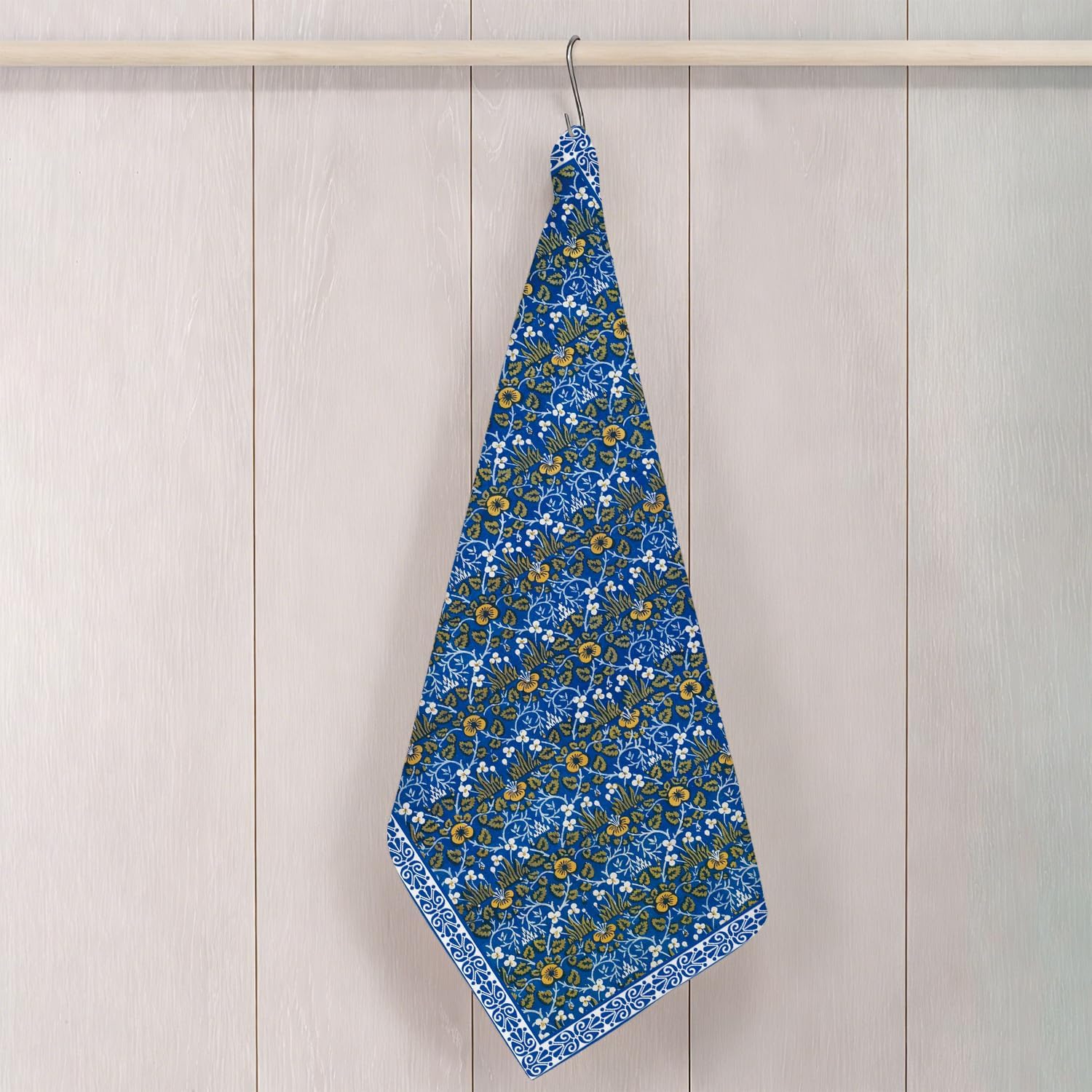 Inspired Floral Kitchen Towels 16x24 Inch, Art Nouveau Blue Yellow Green Flower Botanical Decorative Hand Tea Towels for Kitchen Bathroom, Cottage Bathroom Decor image 5