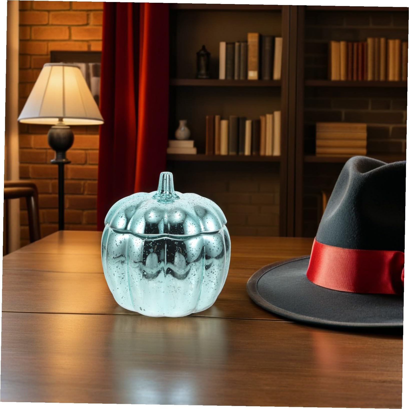 ULTECHNOVO Kürbisförmiges Glas mit Deckel für Snacks und Gewürze Aufbewahrungsglas im Herbstdesign für Küche und Dekoration
