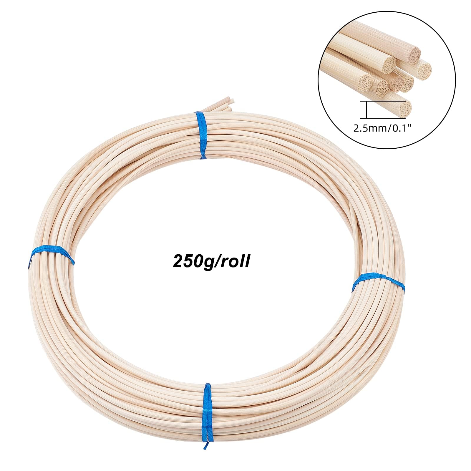 Mand met deksel - wit/naturel | Nusa Living