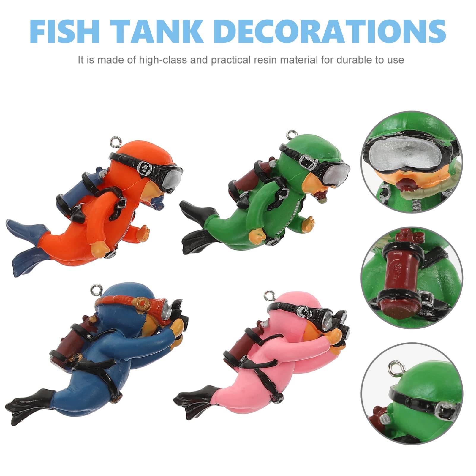 Toddmomy 12 Pièces Ornements D'aménagement Paysager D'aquarium Mini-Figurines Mini Figurines pour Enfants Jouet d'enfant Petits Jouets De Bain Les Plongeurs PVC Accessoires Dessin Animé