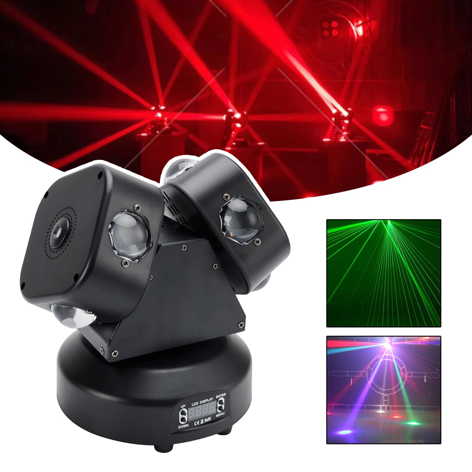 Amazon.co.jp: Frezon 120W 8LED 舞台照明 ムービングライト 高輝度
