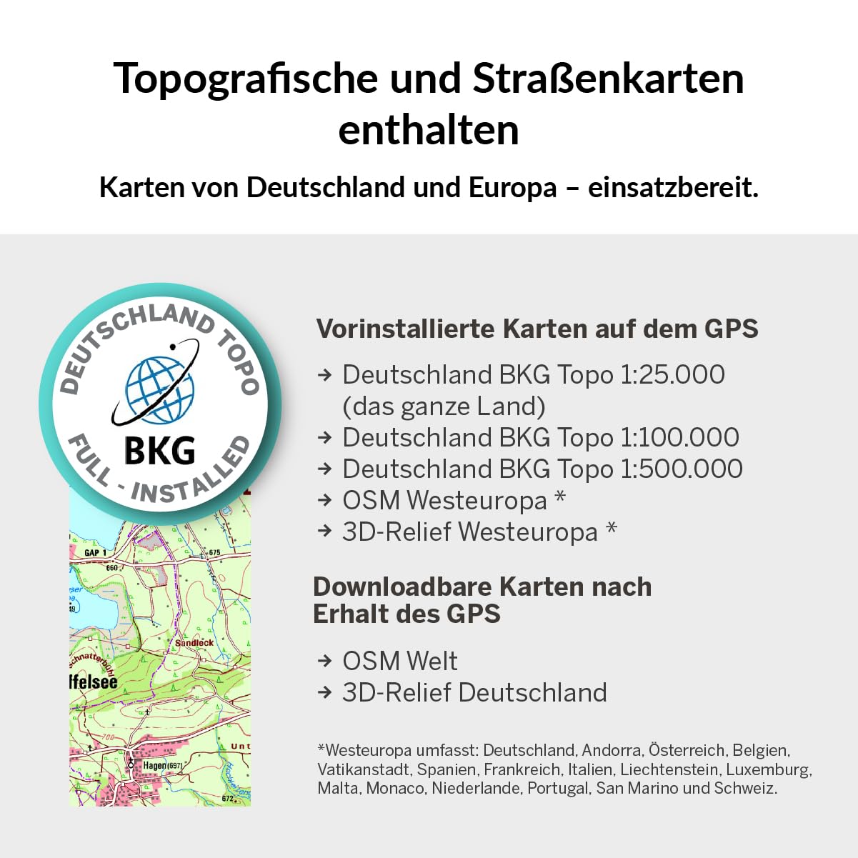TwoNav Cross Plus (64 GB) + Karte Full Deutchland BKG Topo 1:25000 installiert, Outdoor GPS mit 3,2-Zoll-Bildschirm für MTB, Fahrrad, Trekking, Wandern oder Navigation