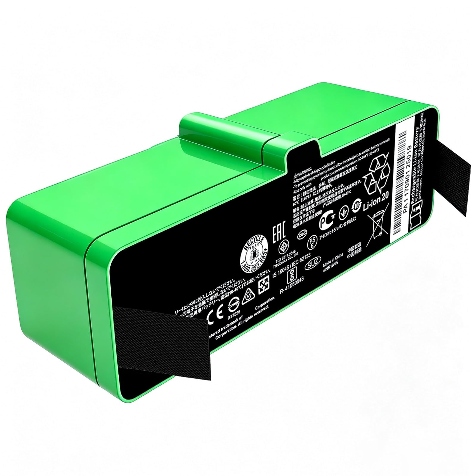 Batería de repuesto para iRobot Roomba 500, 600, 700, 800, 900, 1800 mAh, compatible con 614, 615, 640, 652, 665, 670, 671, 675, 680, 685, 690, 695, 960, 960, 995, 960, 995, 960, 995. 80 cm, 98 cm 1