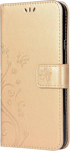 Vepbk fA r Sony Xperia HA lle  Handytasche Case HandyhA lle Leder SchutzhA lle Flip Cover HA llen Tasche Magnet GeldbA rse Innere Silikon HA lle Ledertasche fA r Sony Xperia L3 Gold