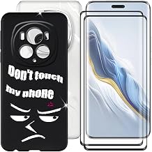 Cover for Honor Magic6 Pro 6.80" + Tempered Glass2 Pack, Ultra Thin Silicone Cover Shockproof Bumper Anti-Scratch Protective Case + Screen Protector - Vibrant