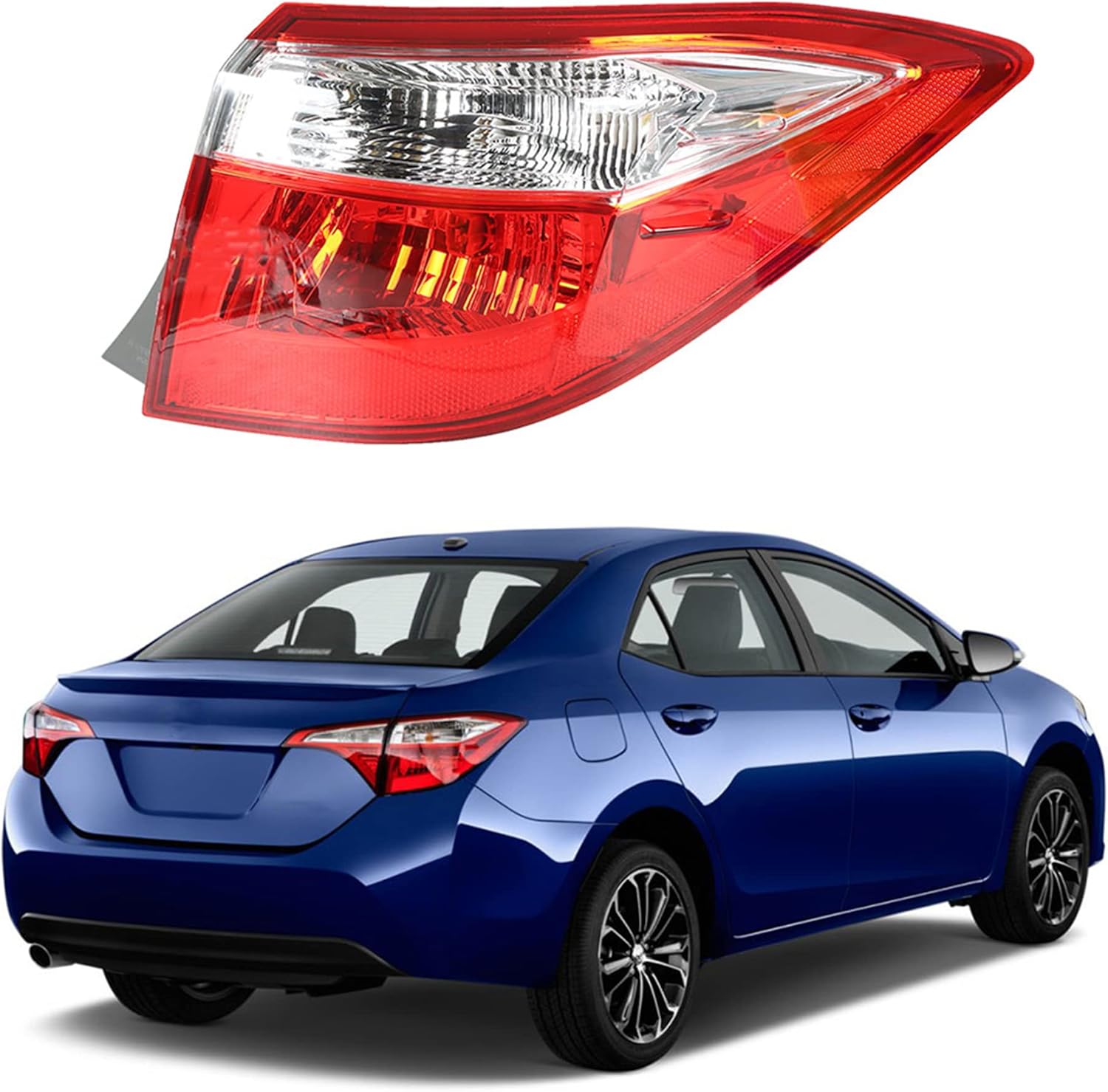 Tail Light Outer Right Side Brake Brake Light Replacement for 2014 2015 2016 Corolla 815600275 Warning Light