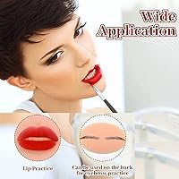 Vista 3 de Labios falsos de tatuaje, 3 piezas de tatuajes, labios de práctica de silicona 5D para prácticas de maquillaje, práctica de tatuajes realistas