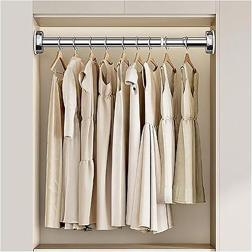 Miniatura 2 de Barra de armario de acero inoxidable para colgar ropa, soportes extensibles de poste de armario, barra de ropa para cortinas de baño, ventanas de