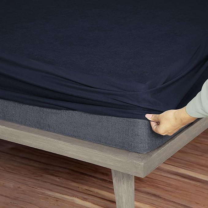 Unique Laika Single Bed Waterproof Mattress Protector 36x72 inch (3x6 Feet) | Pack of 1, | Elastic Fitted Cotton Feel Terry Ultra Soft Mattress Cover (36x72 inch (3x6 Feet), Blue)