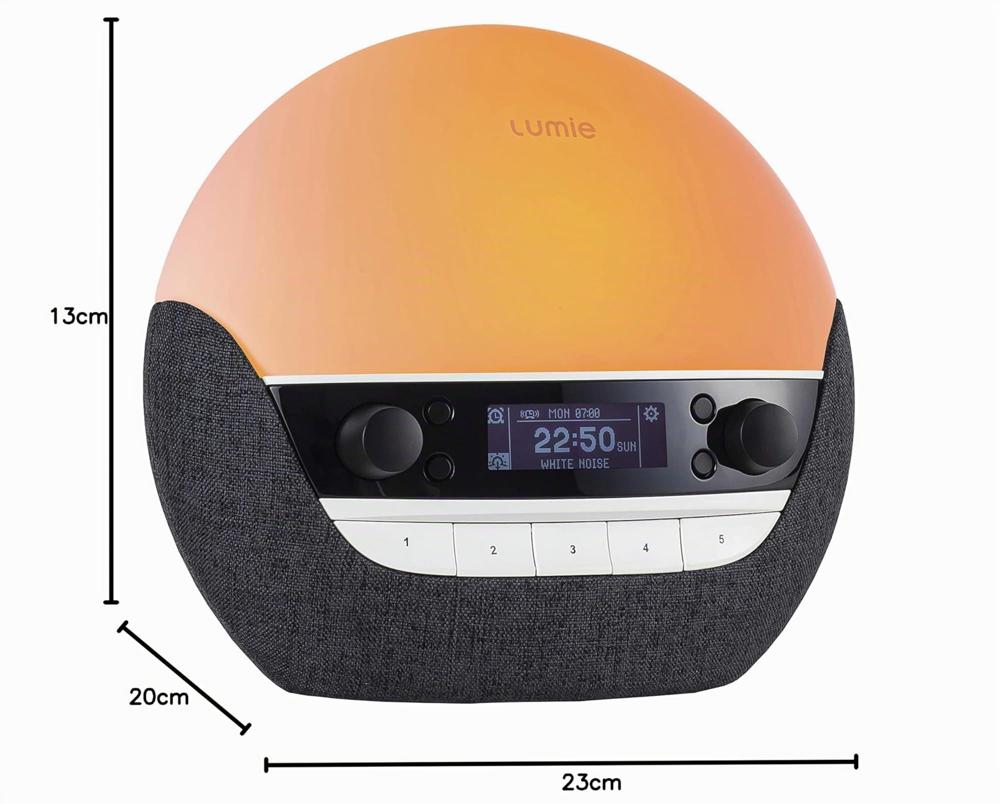 Lumie Bodyclock Luxe 750DAB - Réveil lumineux avec radio DAB, enceintes Bluetooth, lumière faible en bleu pour le sommeil