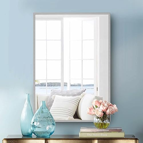 Miniatura 8 de NicBex Espejo de longitud completa marco de aleación de aluminio de 44 x 16 espejo de pared grande espejo de tocador espejo de dormitorio espejo de