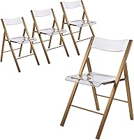 Vista 21 de LeisureMod Silla plegable transparente – Silla plegable de plástico ligera para uso en interiores y exteriores, no requiere montaje, ideal