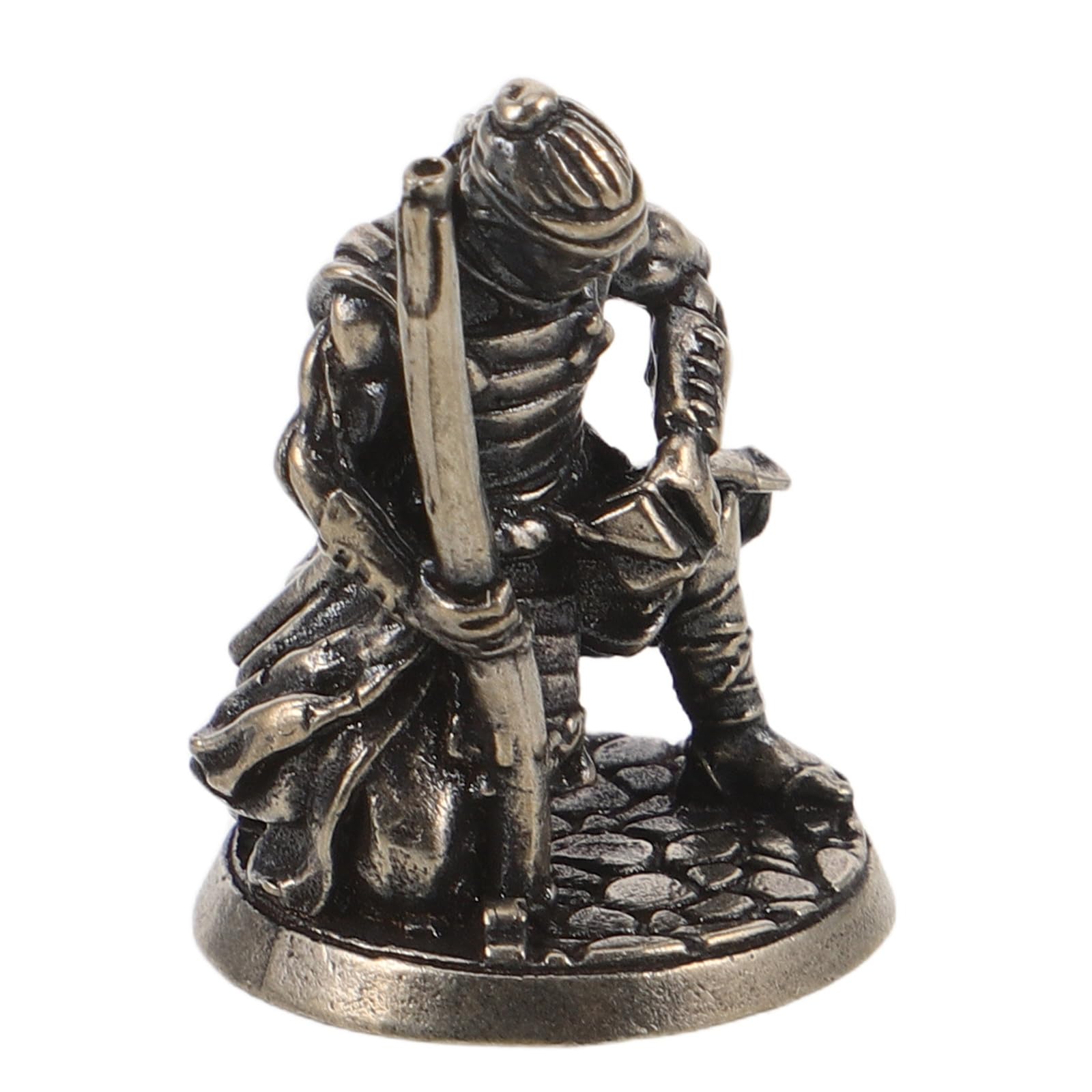 UPKOCH Mini Japanese Samurai Statue Copper Figurine with Realistic Samurai Image and Interactive Action Figure Features, Collectible Desk Ornament for Festival Desk Accessories