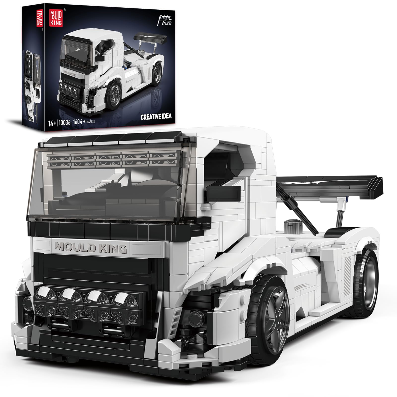 Mould King 10036 Tractor Truck Building Set, MOC City Semi Truck Building Blocks Set to Build, Gift for Age 14+/Adult Collections Enthusiasts(1604+