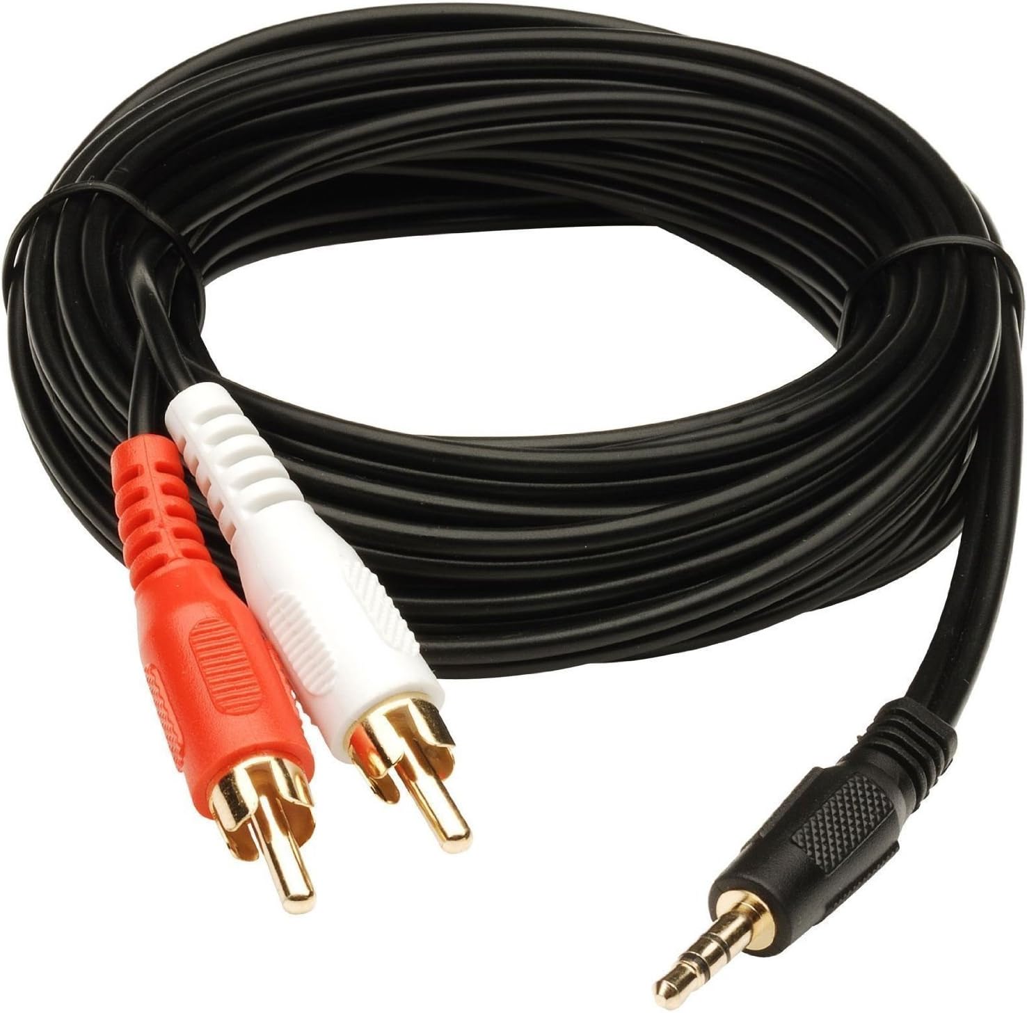 Farhan Enterprise 3.5mm Jack to 2 RCA Male M/M AV Audio Video Cable 1.5 Meter Length